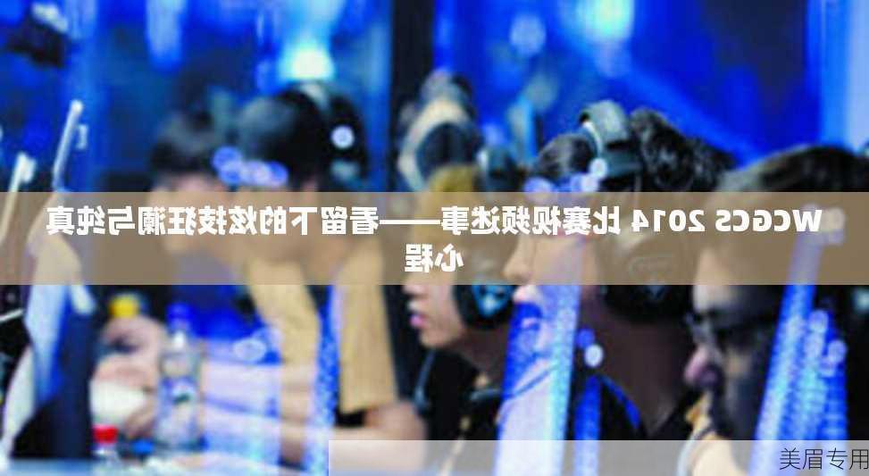 WCGCS 2014 比赛视频述事——看留下的炫技狂澜与纯真心程