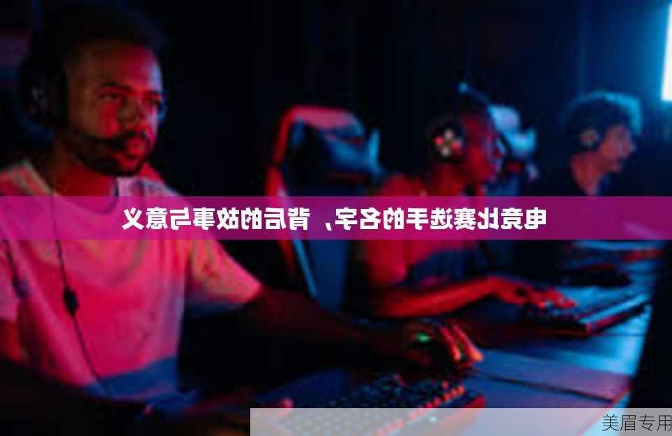 电竞比赛选手的名字，背后的故事与意义